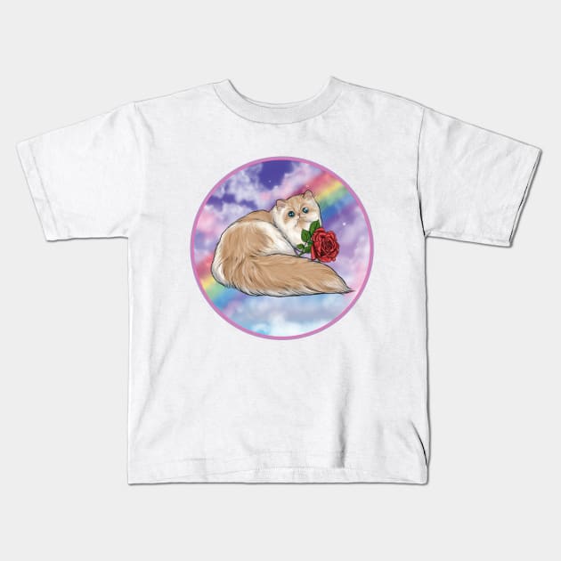 Magical Persian Kitty Kids T-Shirt by jennyalamode